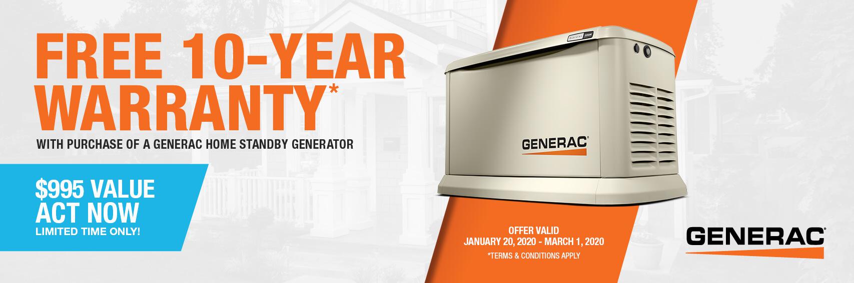 Homestandby Generator Deal | Warranty Offer | Generac Dealer | Downingtown, PA